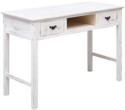 vidaXL Masă consolă, alb antichizat, 110 x 45 x 76 cm, lemn (284162)