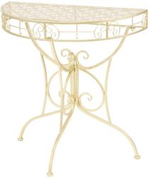 vidaXL Masă laterală stil vintage semirotundă metal 72x36x74 cm auriu (245930)