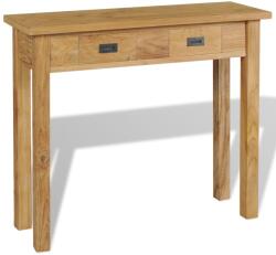 vidaXL Masă consolă din lemn masiv de tec, 90 x 30 x 80 cm (244481)