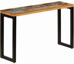 vidaXL Masă consolă, 120x35x76 cm, lemn masiv reciclat și oțel (247335)