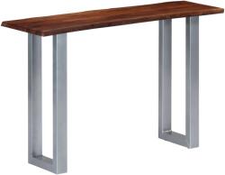 vidaXL Masă consolă, 115x35x76 cm, lemn masiv de acacia și fier (247830) - vidaxl