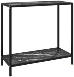 vidaXL Masă consolă, negru, 80 x 35 x 75 cm, sticlă securizată (322834)