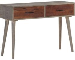 vidaXL Masă consolă, gri, 110x35x75 cm, lemn masiv de mango nefinisat (321807)
