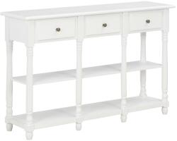 vidaXL Masă consolă, alb, 120 x 30 x 76 cm, MDF (280015)