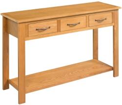 vidaXL Masă consolă, 110x35x75 cm, lemn masiv de stejar (329925)