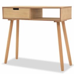 vidaXL Masă consolă, lemn masiv de pin 80x30x72 cm, maro (244739)