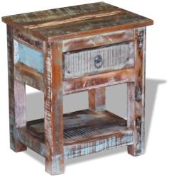 vidaXL Masă laterală cu un sertar, 43x33x51 cm, lemn masiv reciclat (243456)