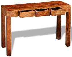 vidaXL Masă consolă cu 3 sertare, 80 cm, lemn masiv de sheesham (242441)