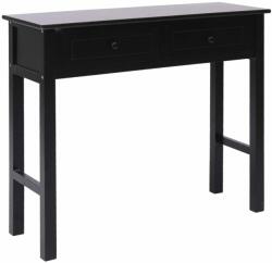 vidaXL Masă consolă, negru, 90 x 30 x 77 cm, lemn (284148)