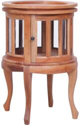 vidaXL Dulap cu vitrină, natural, 50x50x76 cm, lemn masiv de mahon (283844)