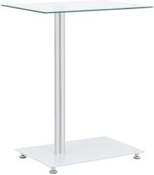 vidaXL Masă laterală formă U transparent 45x30x58 cm sticlă securizată (249535)
