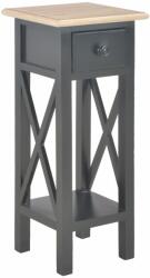 vidaXL Masă laterală, negru, 27 x 27 x 65, 5 cm, lemn (280059) - vidaxl
