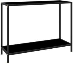 vidaXL Masă consolă, negru, 100 x 35 x 75 cm, sticlă securizată (322836)