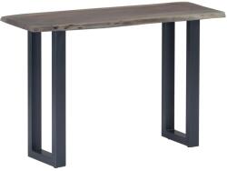 vidaXL Masă consolă, gri, 115x35x76 cm, lemn masiv de acacia și fier (247831)