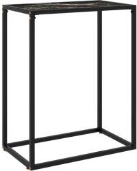 vidaXL Masă consolă, negru, 60x35x75 cm, sticlă securizată (322806)