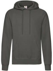 Fruit of the Loom Férfi Pulóver Kapucnis Hosszú ujjú Fruit of the Loom Classisc Hooded Sweat - S, Világos grafitszürke