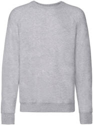 Fruit of the Loom Férfi pulóver hosszú ujjú Fruit of the Loom Lightweight Raglan Sweat - 2XL, Heather szürke