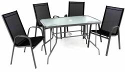 Garthen Kerti szett 5 db asztal biztonsági üveggel 4 székkel (ZGC34477_SL_S2)
