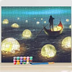  Csónak világitó gömbökkel számfestő puzzle (500 db-os)