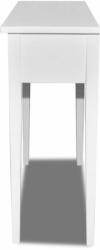 VidaXL Masă de toaletă tip consolă cu două sertare, alb (241145) - izocor
