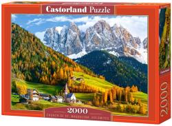 Castorland Puzzle Castorland din 2000 de piese - Biserica Sfanta Magdalena in Dolomiti (C-200610-2) Puzzle
