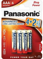 Panasonic Pro Power AAA elem (ceruza) (6db) (LR03PPG/6BP) (LR03PPG-6BP4-2)