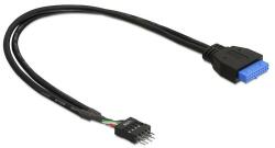 Delock USB 3.0 alaplapi csatlakozó 19 pin > USB 2.0 9 pin (belső) kábel, 45cm [83791]