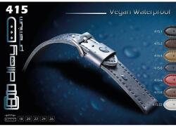 Diloy Vegan Waterproof óraszíj, fekete 24mm