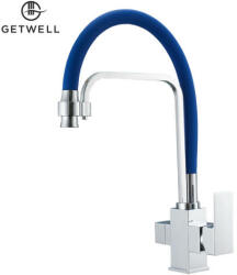 Getwell Pelikan-R, 3 utas, kihúzható zuhanyfejes Konyhai Csap Víztisztítókhoz Tengerészkék színben (GW231CP-3)