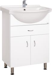Keramia Fürdőszobaszekrény mosdóval Keramia Pro 60x85x50 cm fehér lesk PRO60Z (PRO60Z)