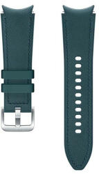 Samsung Galaxy Watch 4 (40mm) / Watch 4 Classic (42mm) SM-R860 / R880, valódi bőr pótszíj, S / M méret, állítható, izzadtságátló, prémium, zöld, gyári - tok-shop
