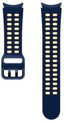 Samsung Galaxy Watch 4 (44mm) / Watch 4 Classic (46mm) SM-R870 / R890, szilikon pótszíj, M / L méret, állítható, izzadtságátló, légáteresztő, sport, sötétkék, gyári