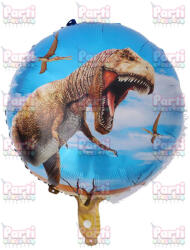  T-rex Dinoszaurusz mintás fólia lufi 45cm
