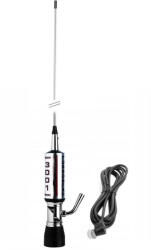 Lemm Antena CB LEMM TURBOSTAR SILVER AT-3001-S, 200 cm, cu cablu RG58 4 m si mufa PL259-GR, 26, 5 - 28 MHz, rabatabila, fabricata in Italia (PNI-AT-3001-S)