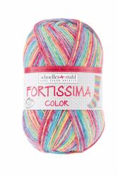 Scholler Fir textil Scholler Fortissima Sosete 4 culori 2487 pentru tricotat si crosetat, 75% lana, Curcubeu, 423 m (90028-2487) - cusutsibrodat