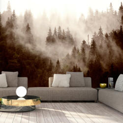 Artgeist Öntapadó fotótapéta - Mountain Forest (Sepia) 196x140