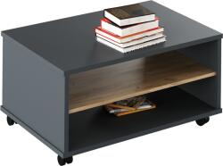 Mobikon Masuta cafea din mdf maro stejar si gri Rioma 90x60x45 cm (0000281264) Masa de cafea