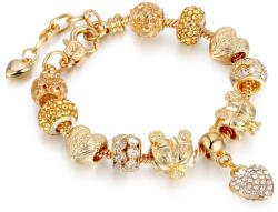 OLBO Bratara Crystal Pendant Heart Gold and Silver (220701054)