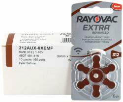 Rayovac Baterii Rayovac Extra 312 PR41 Zinc-Aer 1.45V Pentru Aparate Auditive Set 60 Baterii Baterii de unica folosinta