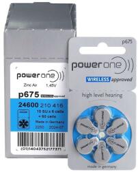 power one Baterii PowerOne 675 PR44 Zinc-Aer 1.45V Pentru Aparate Auditive Set 60 Baterii