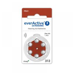 everActive Baterii EverActive Ultrasonic 312 PR41 Zinc-Aer 1, 45V Pentru Aparate Auditive Set 6 Baterii