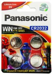 Panasonic Baterie Panasonic CR2032 3V litiu CR-2032EL/4BP set 4 buc Baterii de unica folosinta
