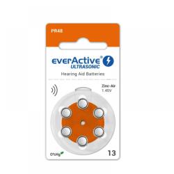 everActive Baterii EverActive Ultrasonic 13 PR48 Zinc-Aer 1, 45V Pentru Aparate Auditive Set 6 Baterii
