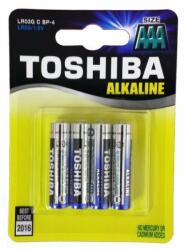 Toshiba Baterie Toshiba Alkaline AAA R3 1, 5V alcalina set 4 buc Baterii de unica folosinta