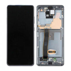 Samsung G988F Galaxy S20 Ultra LCD Kijelző+Érintőüveg+Keret, Fehér, Cloud White (GH82-22271C, GH82-22327C, GH82-26032C. GH82-26033C) Service Pack