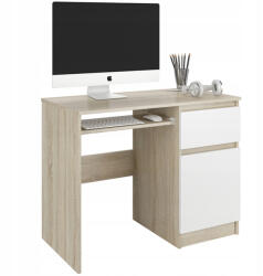  CALI N33 íróasztal - sonoma tölgy / fehér