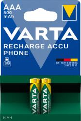 VARTA Elem akkumulátor T398 AAA 800 mAh Phone Akku 2db (58398101402)