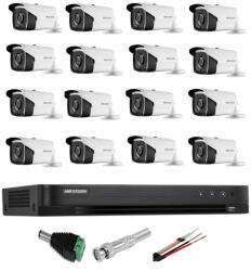 Hikvision Sistem Supraveghere profesional Hikvision 16 Camere 5MP Turbo HD IR 80m (201801014743)