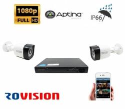 Rovision Kit supraveghere video 2 camere profesionale 2 MP 1080P full hd, IR 40m, DVR 4 canale 5MP-N (201903000158) - rovision