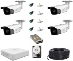 Hikvision Kit 4 camere supraveghere supraveghere 2MP FULL HD IR 40m cu accesorii (201801014709) - rovision